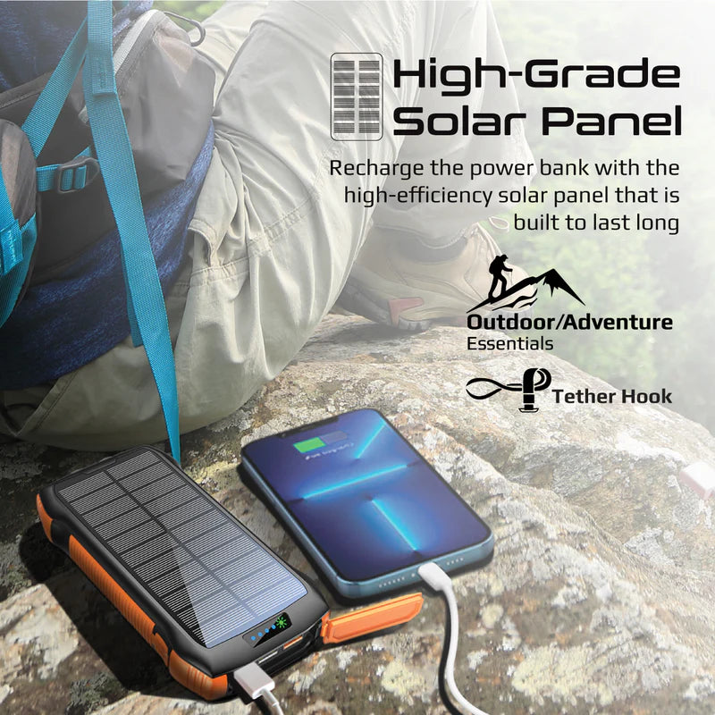 20000mAh Rugged EcoLight™ Solar Power Bank 5 in1 JAZEERATALAHLAM