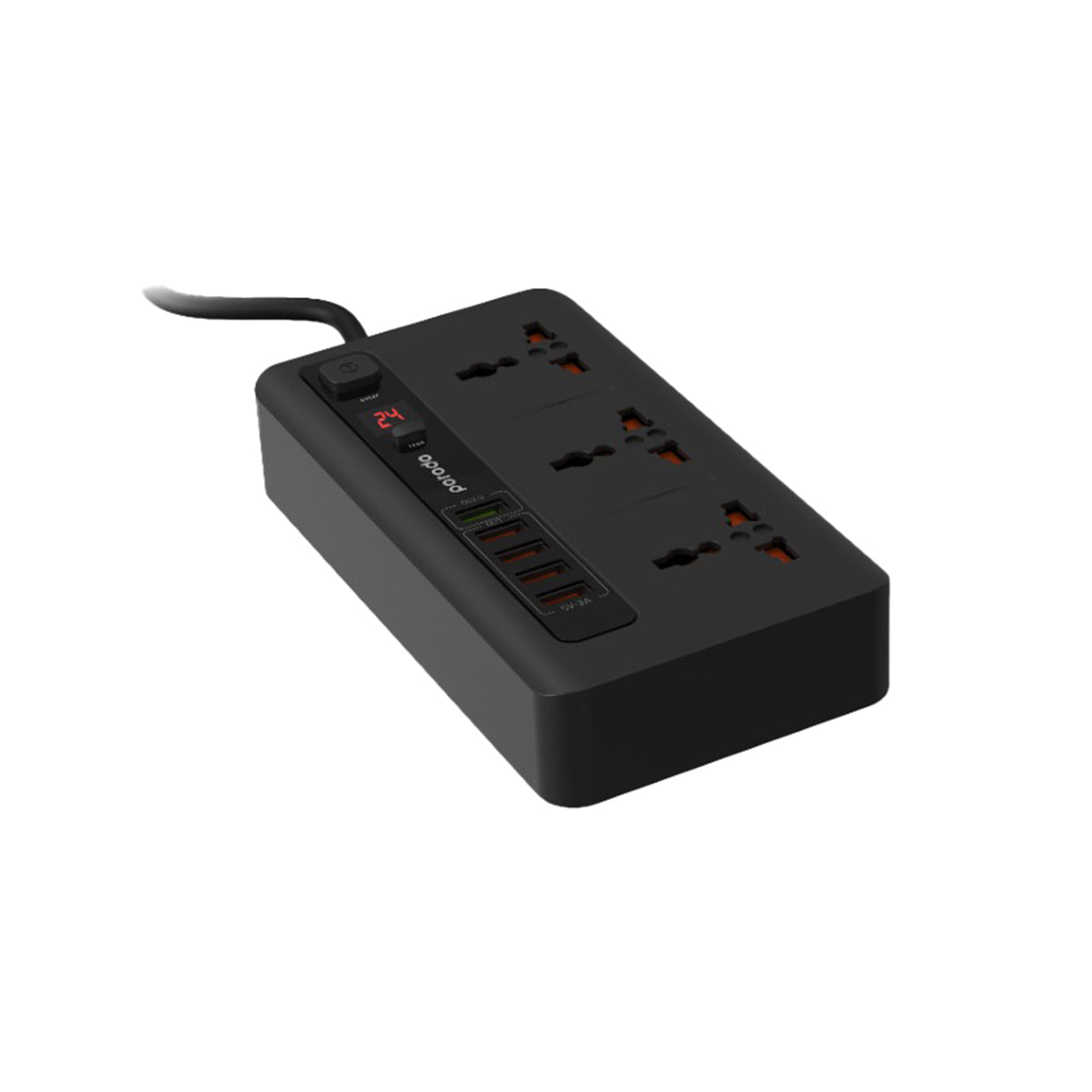 Universal Power Hub with Power Socket Strip, 4 USB Port 1 Quick Charge with 3 Universal Power Sockets JAZEERATALAHLAM