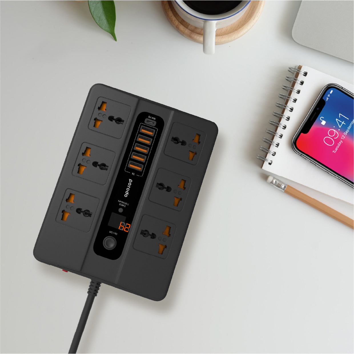 Multiport Universal Power Socket JAZEERATALAHLAM