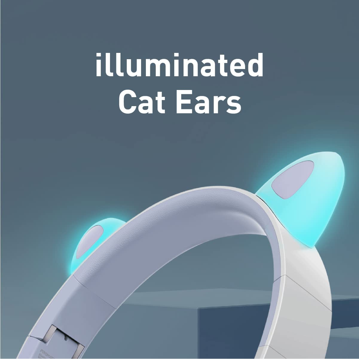 Promate Kids Wireless Bluetooth Headphones, Kawaii Style Wired/Wireless Foldable Headphones with Attached LED Cat Ears, 93Db Safe Volume Limit, Mic, AUX, TF Card Slot and 40H Playtime, Panda JAZEERATALAHLAM