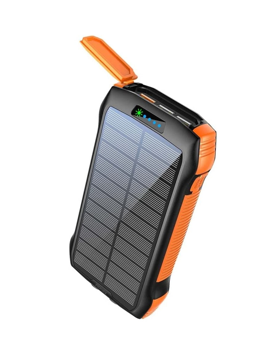 Promate 20000mAh Power Bank, Solar Powered Portable Charger with Wireless Charging, USB-C Power Delivery Port, QC 3.0 Port, 5V/3A USB Ports, IP66 Protection and LED Light, SolarTank-20PDQi JAZEERATALAHLAM