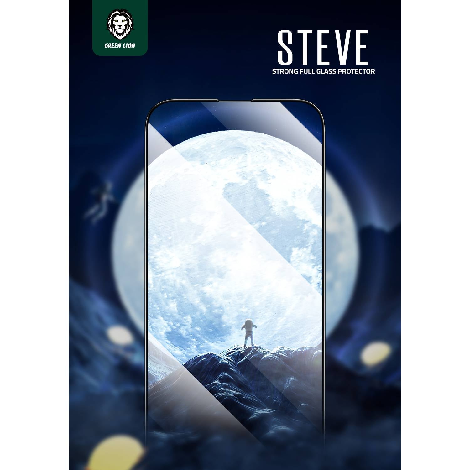 Green 9H Steve Glass Strong Full Screen Protector iPhone 14 Pro Max Compatibility - Clear JAZEERATALAHLAM