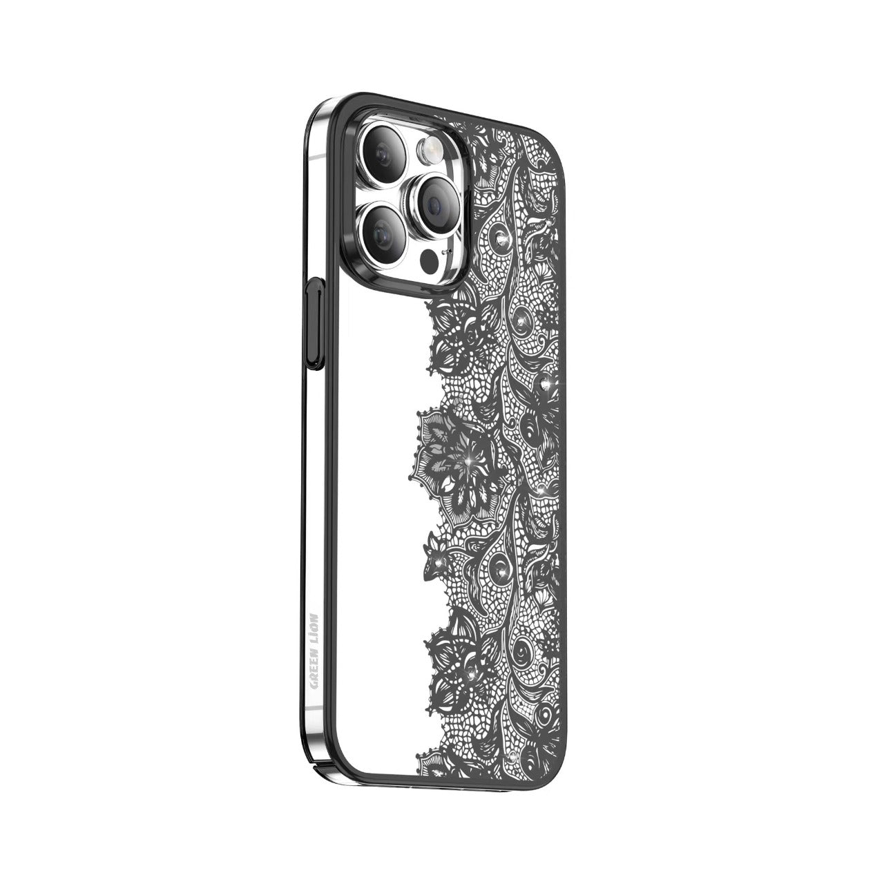 Green Lion Nature 2 Flower Curtain Case for iPhone 14 Pro Max / 14 Pro JAZEERATALAHLAM