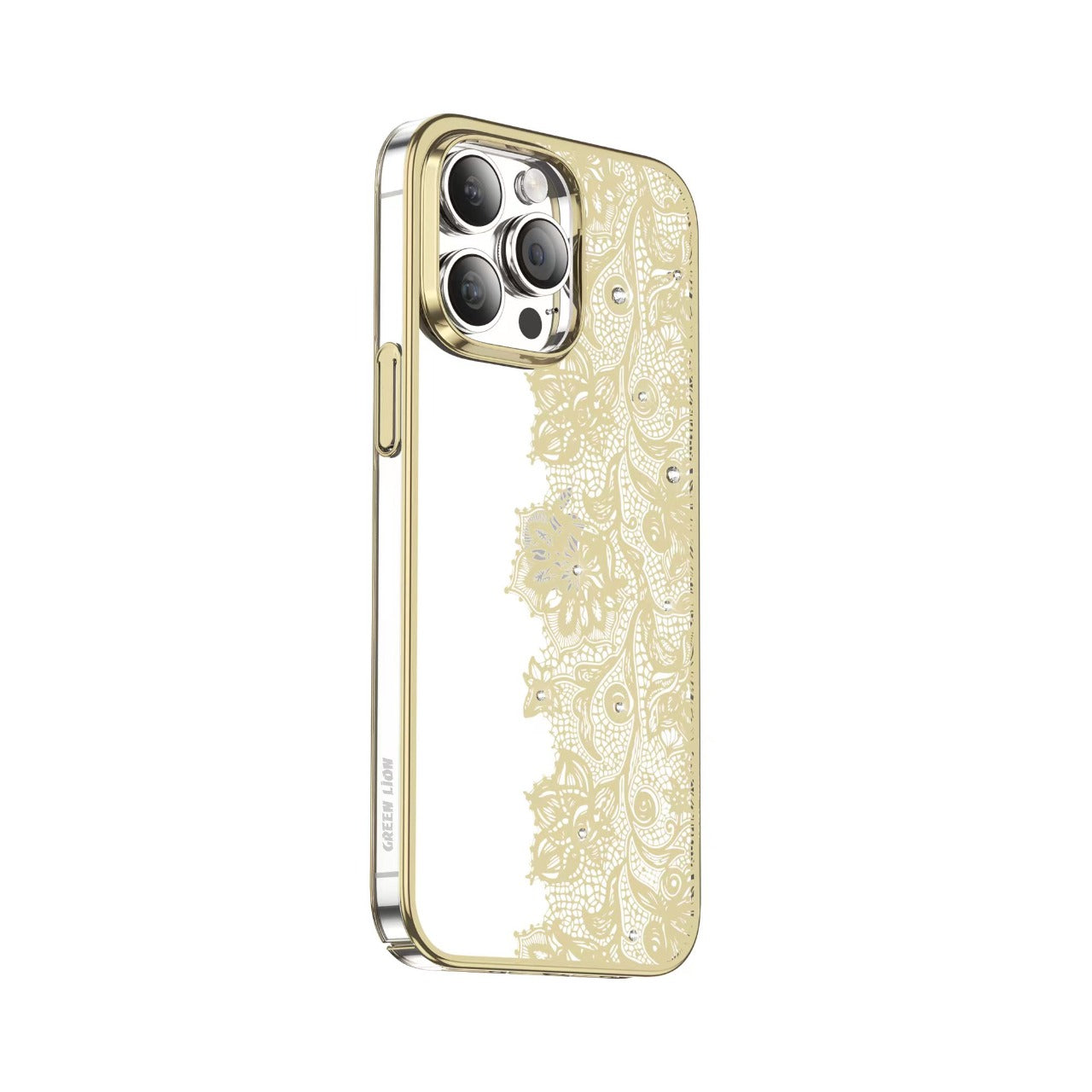 Green Lion Nature 2 Flower Curtain Case for iPhone 14 Pro Max / 14 Pro JAZEERATALAHLAM