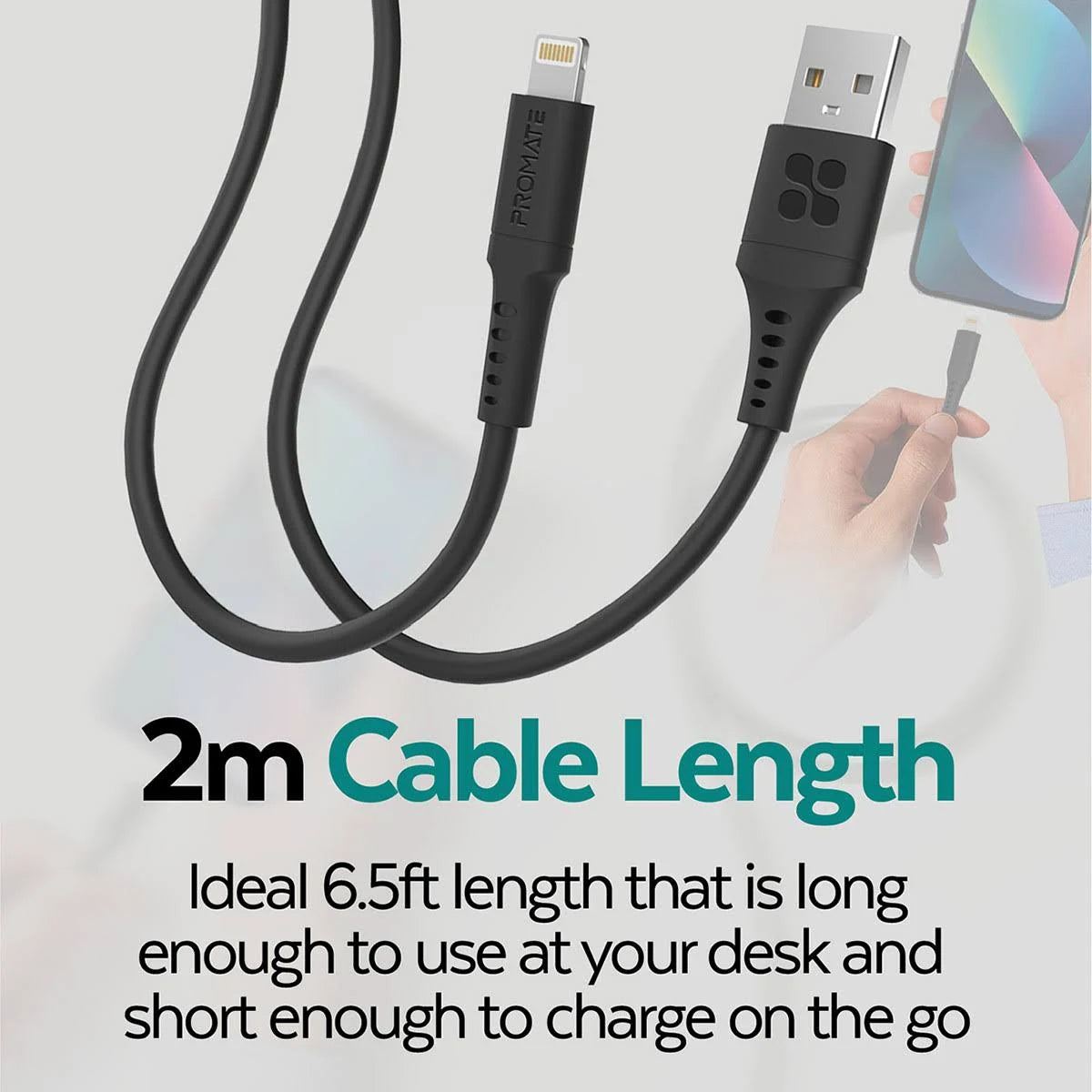 Promate USB-A to Lightning Cable JAZEERATALAHLAM